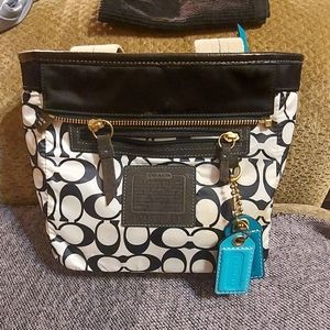 Reversible Small Handled Coach Purse Bag Tote